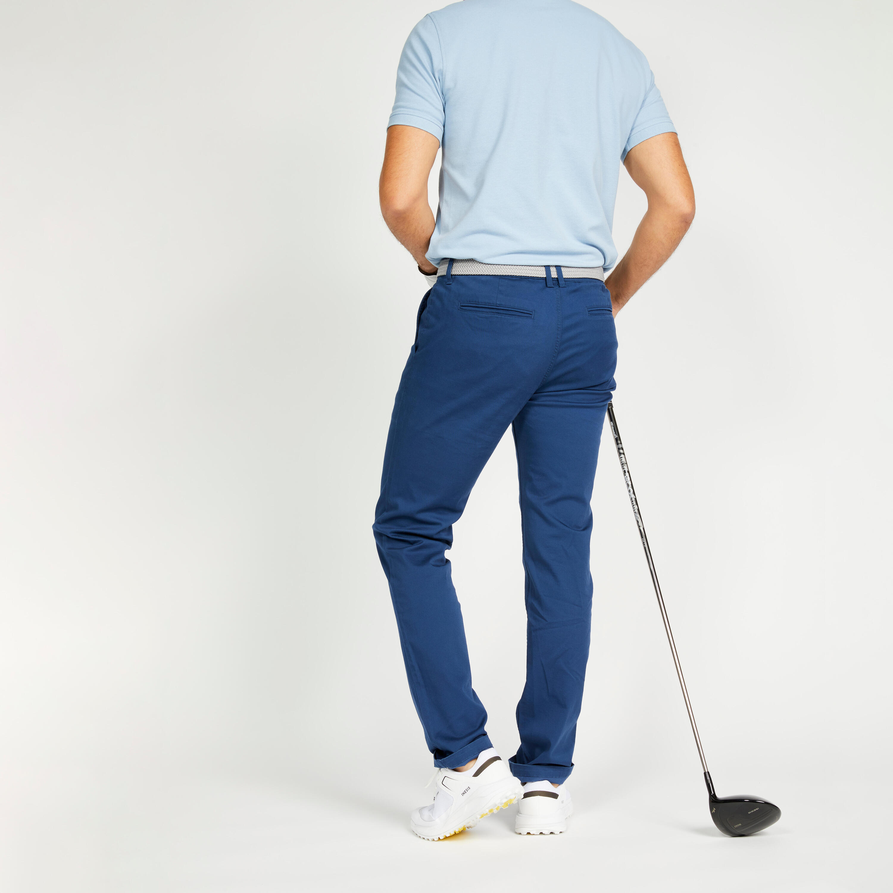 Men's golf trousers - MW500 blue 2/4
