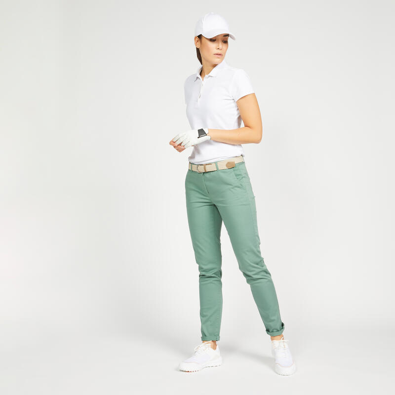 Polo golf 65% algodón Mujer Inesis MW500 blanco
