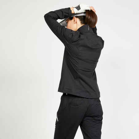 Γυναικείο αδιάβροχο μπουφάν για γκολφ- RW500 Μαύρο