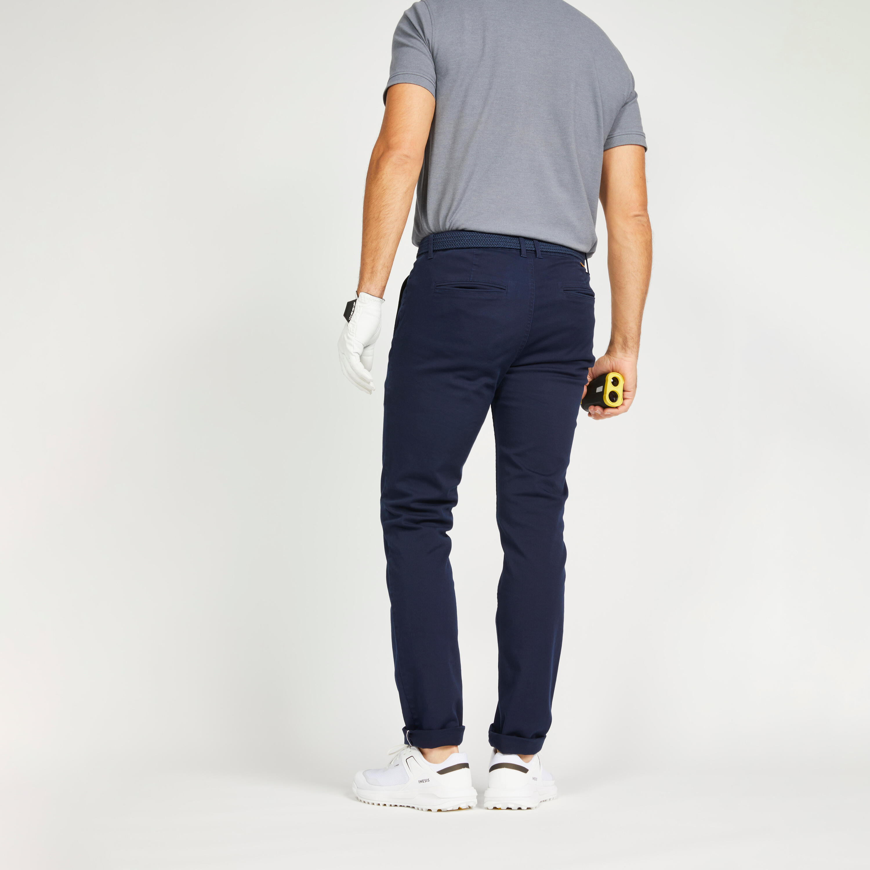 Men's golf trousers - MW500 navy blue 2/4