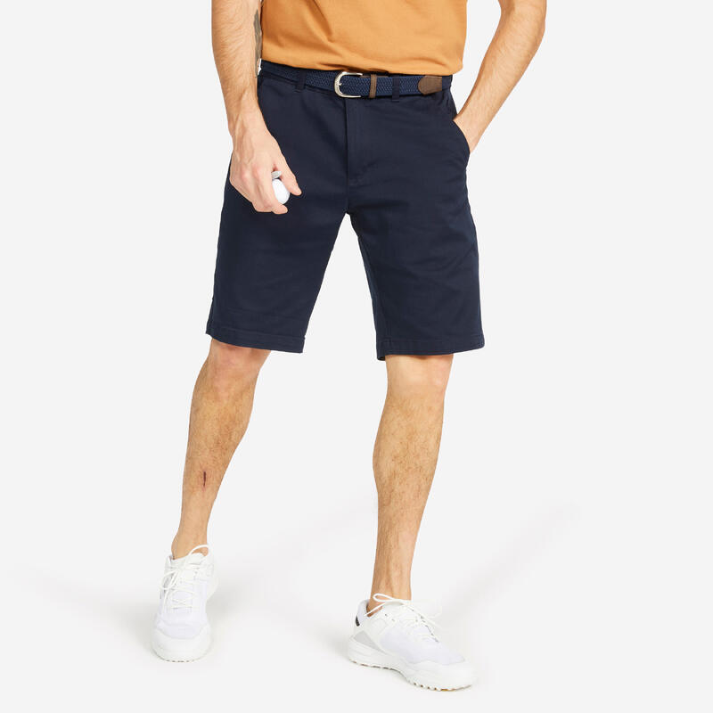 Pantalón corto chino algodón golf Hombre - MW500 azul marino