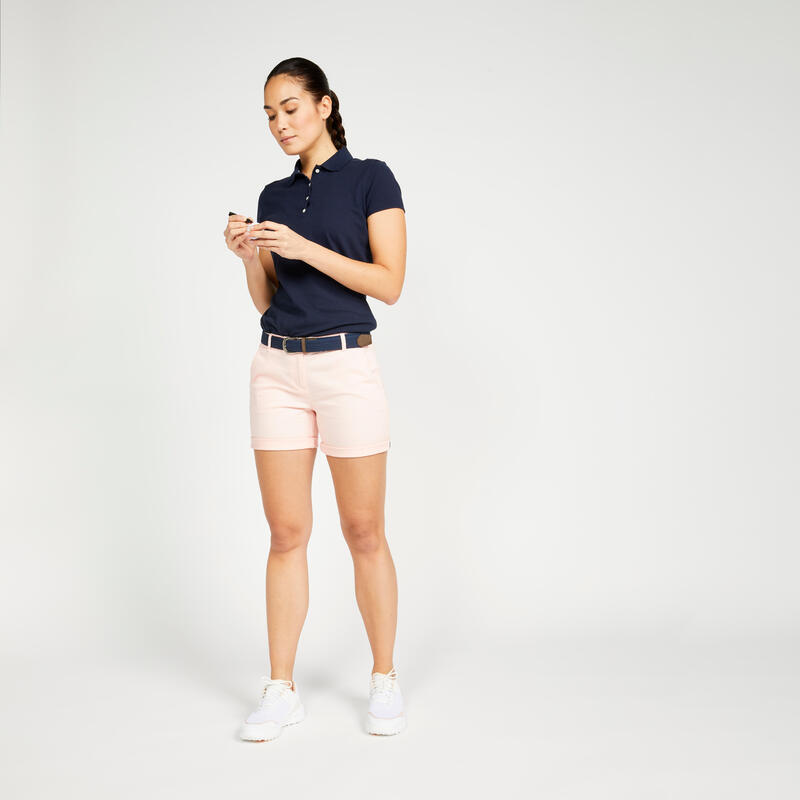 Golfshort voor dames MW500 chino oudroze