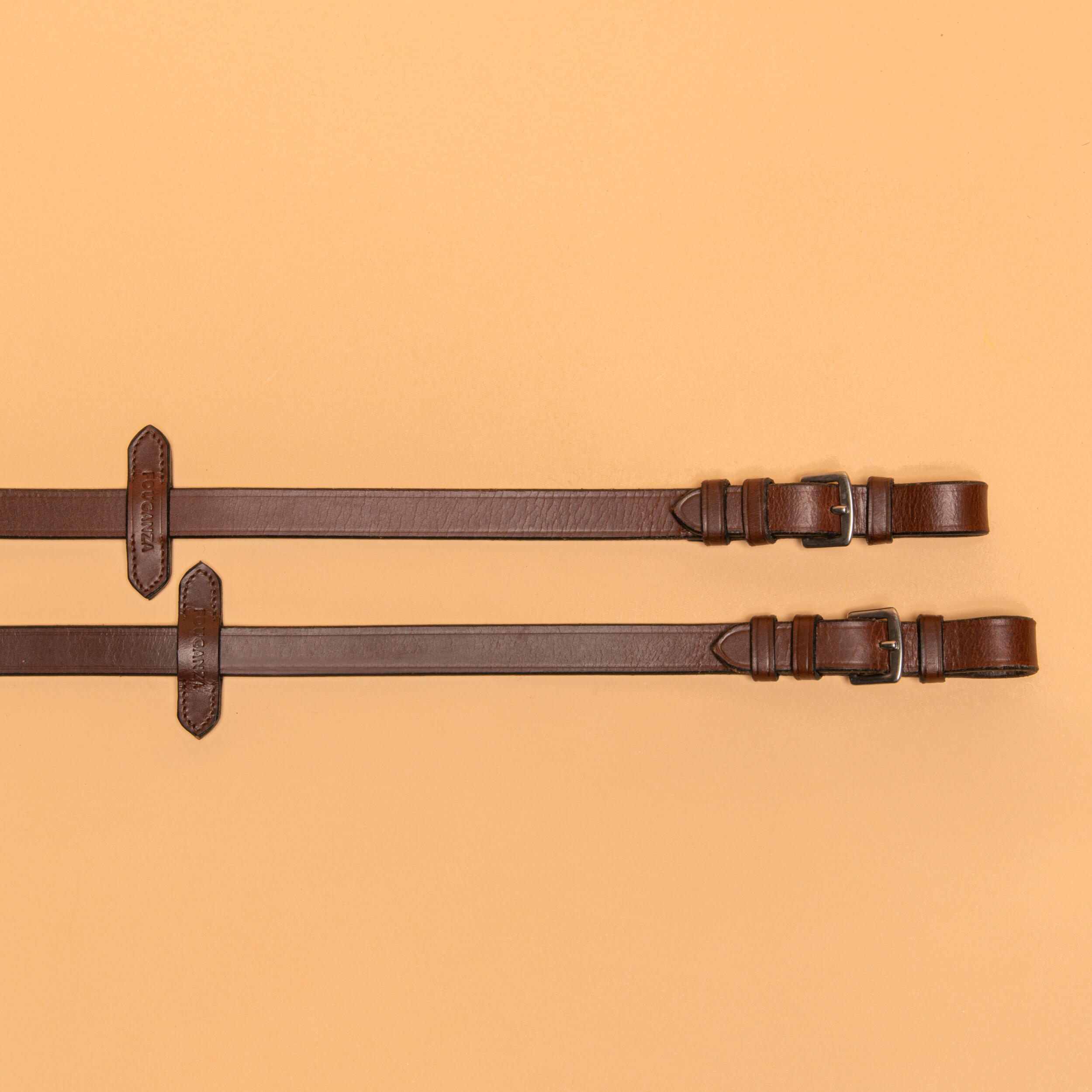 Redini equitazione pony e cavallo GRIP silicone marroni  2/3