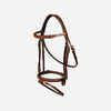 Horse Riding Leather Hybrid Bridle With French Noseband For Horse & Pony 500