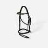 Horse Riding Leather Hybrid Bridle With French Noseband For Horse & Pony 500