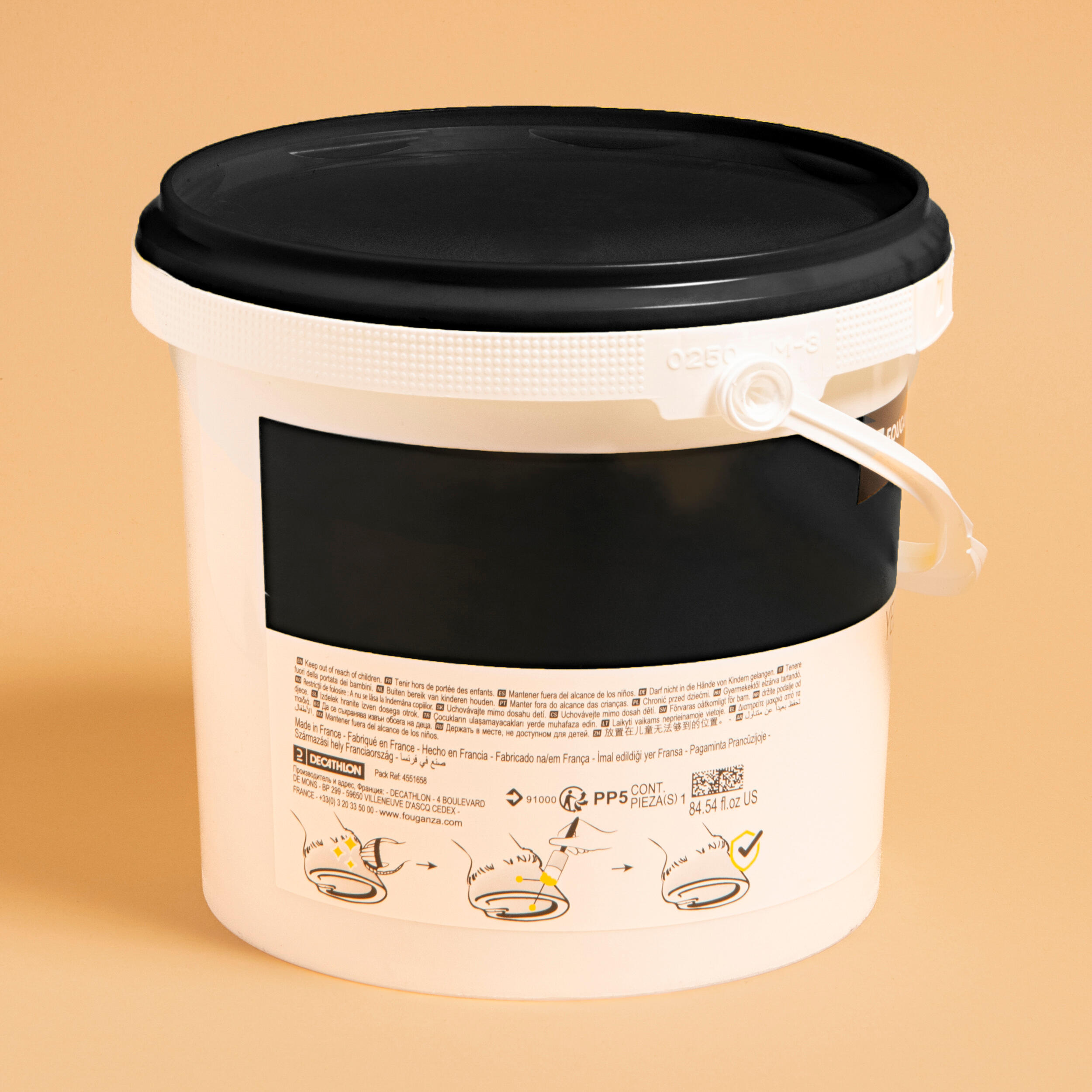 Huffett schwarz für Pferd und Pony 2,5 l 2/3
