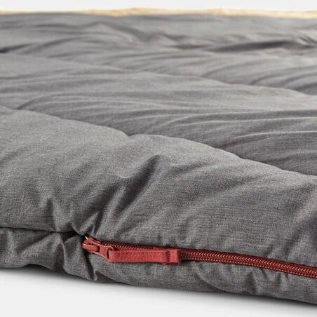 Arpenaz camping double cotton sleeping bag 10° 2-person