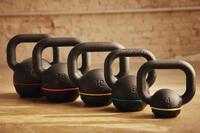 Kettlebell en fonte et base caoutchouc - 8 kg