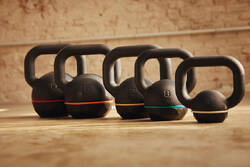 Cast Iron Kettlebell with Rubber Base - 12 kg