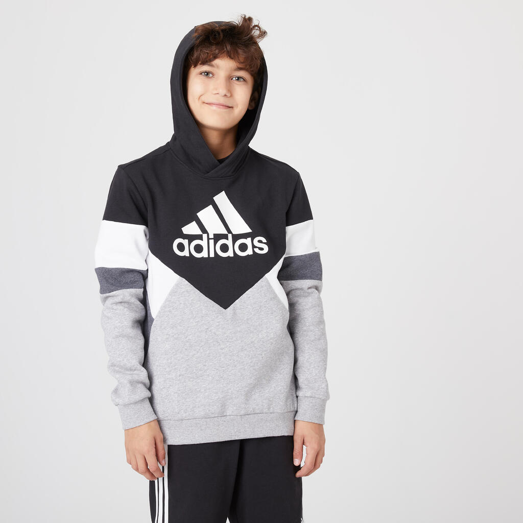 Kids' Hoodie - Black/Grey Print