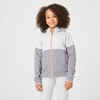 Kids' Breathable Cotton Zip-Up Hoodie 900 - Light and Medium Grey Marl