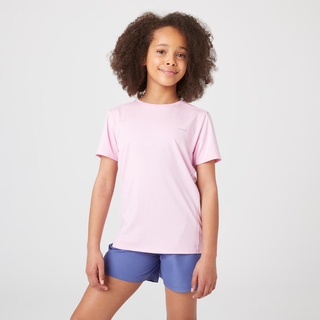 T-shirt multisport respirant enfant mixte, Rose clair