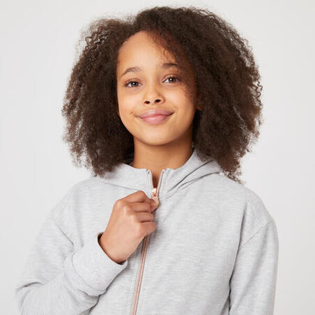 Survêtement chaud enfant - 500 gris avec zip doré