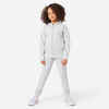 Kids' Warm Tracksuit 500 - Grey with Golden Zip