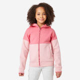 Girls Breathable Zip-Up Cotton Hoodie 900 Pink