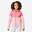 Felpa bambina ginnastica 900 misto cotone con cappuccio e zip rosa