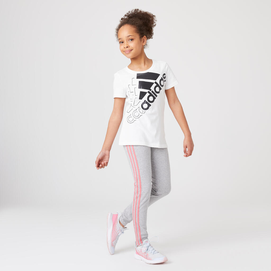 Girls' Cotton Leggings - Grey