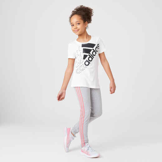 
      Girls' Cotton Leggings - Grey
  