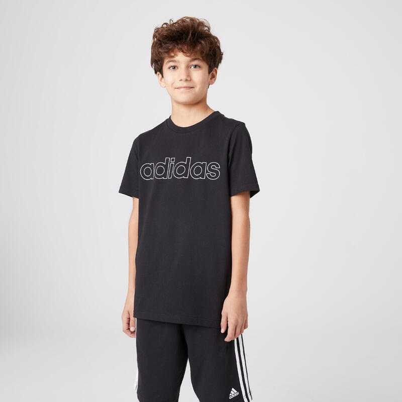 Camiseta manga corta Niño Adidas Negra Estampado