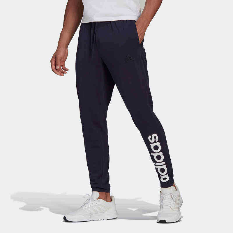 Jogginghose Fitness gerader Schnitt Herren blau