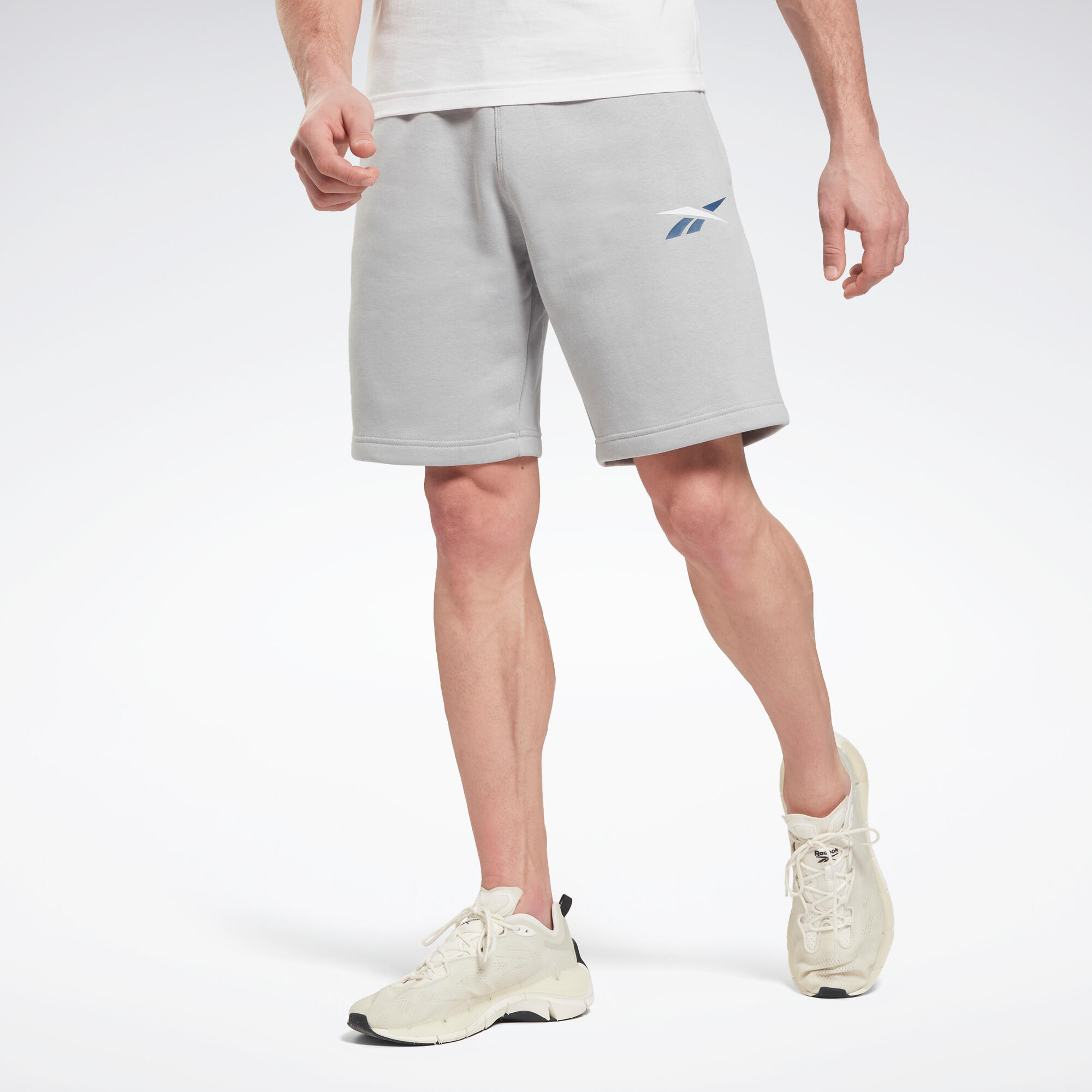 Pantaloncini uomo fitness Reebok VECTOR misto cotone grigi REEBOK |  DECATHLON