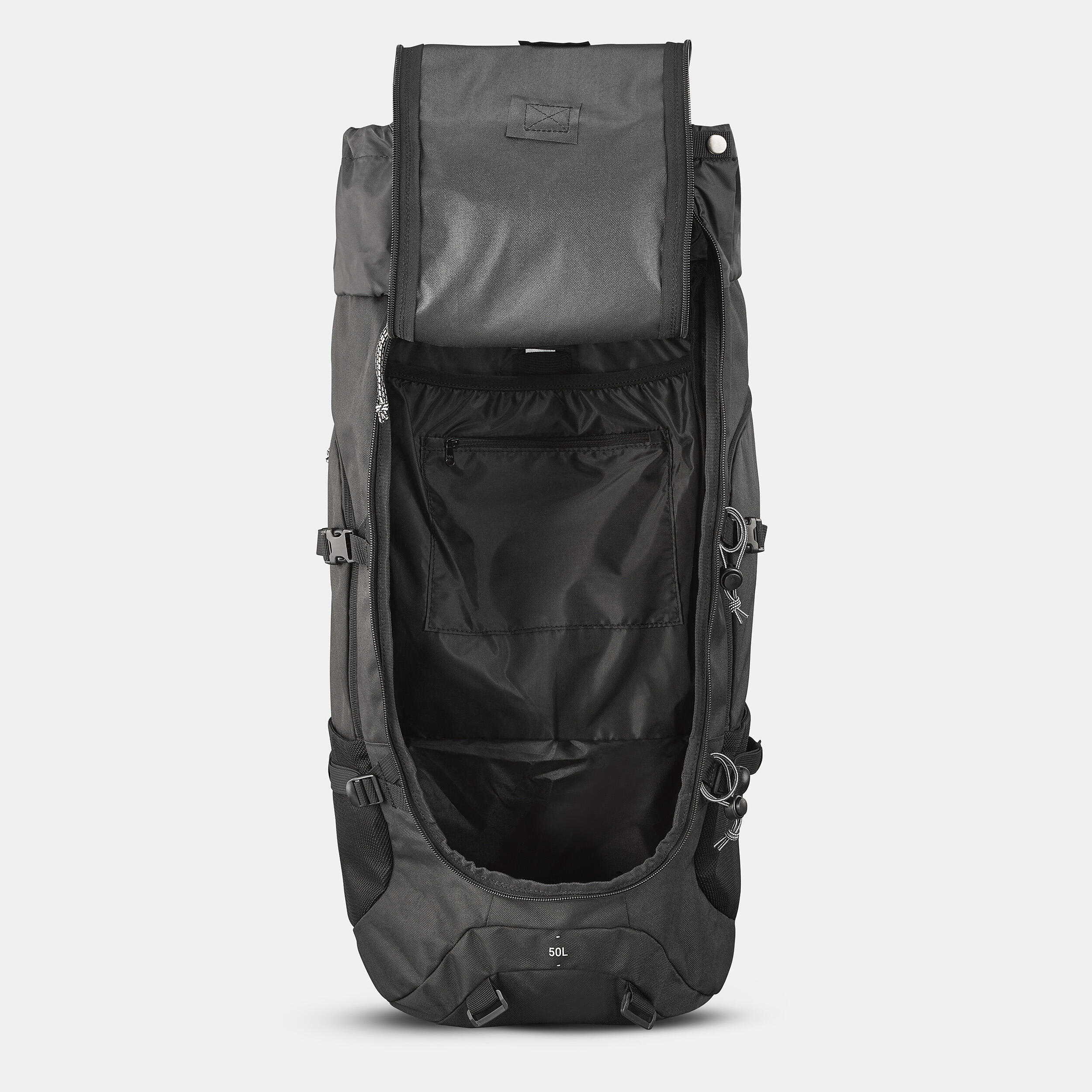 Hiking Backpack 50 L - Travel 100 Black - FORCLAZ