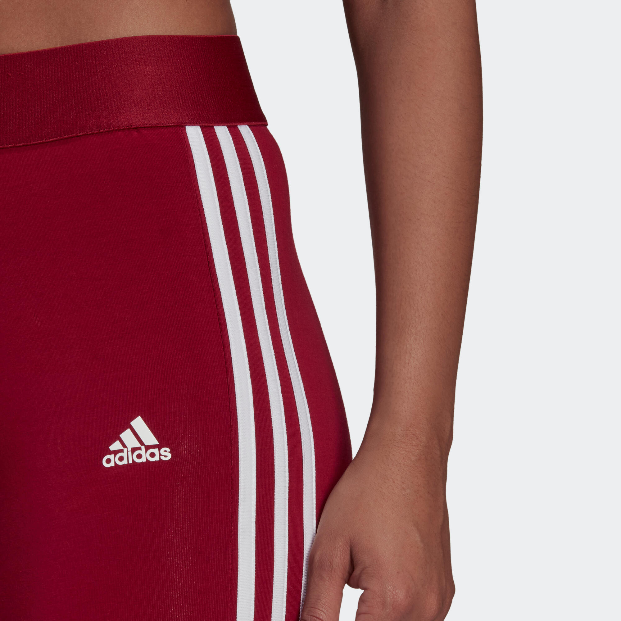 Leggings donna fitness Adidas ESSENTIALS cotone leggero bordeaux ADIDAS |  DECATHLON