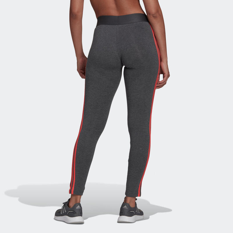 Boquilla Puede soportar Curiosidad Leggings mallas fitness Mujer Adidas Essential gris y rosa | Decathlon