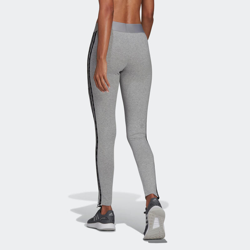 Triplicar tambor etc. Leggings mallas fitness Mujer Adidas 3s Essential gris | Decathlon