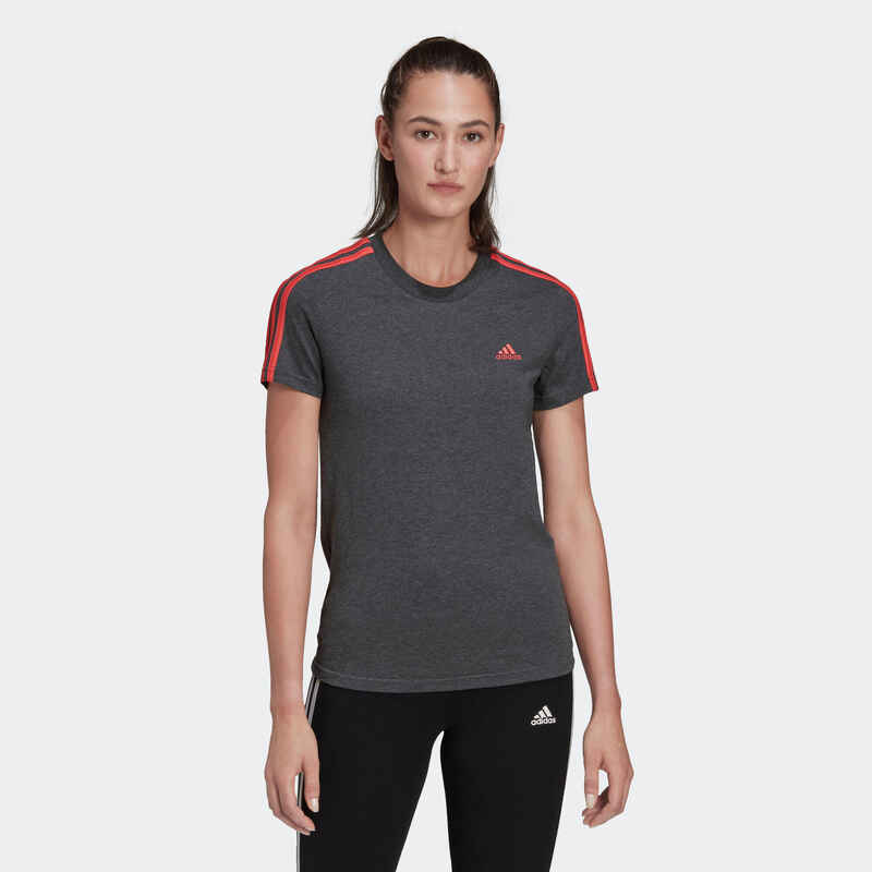 Adidas T-Shirt Fitness Damen - Essentials grau 