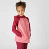 Kids' Warm Breathable Synthetic Zipped Sweatshirt S500 - Pink/Burgundy