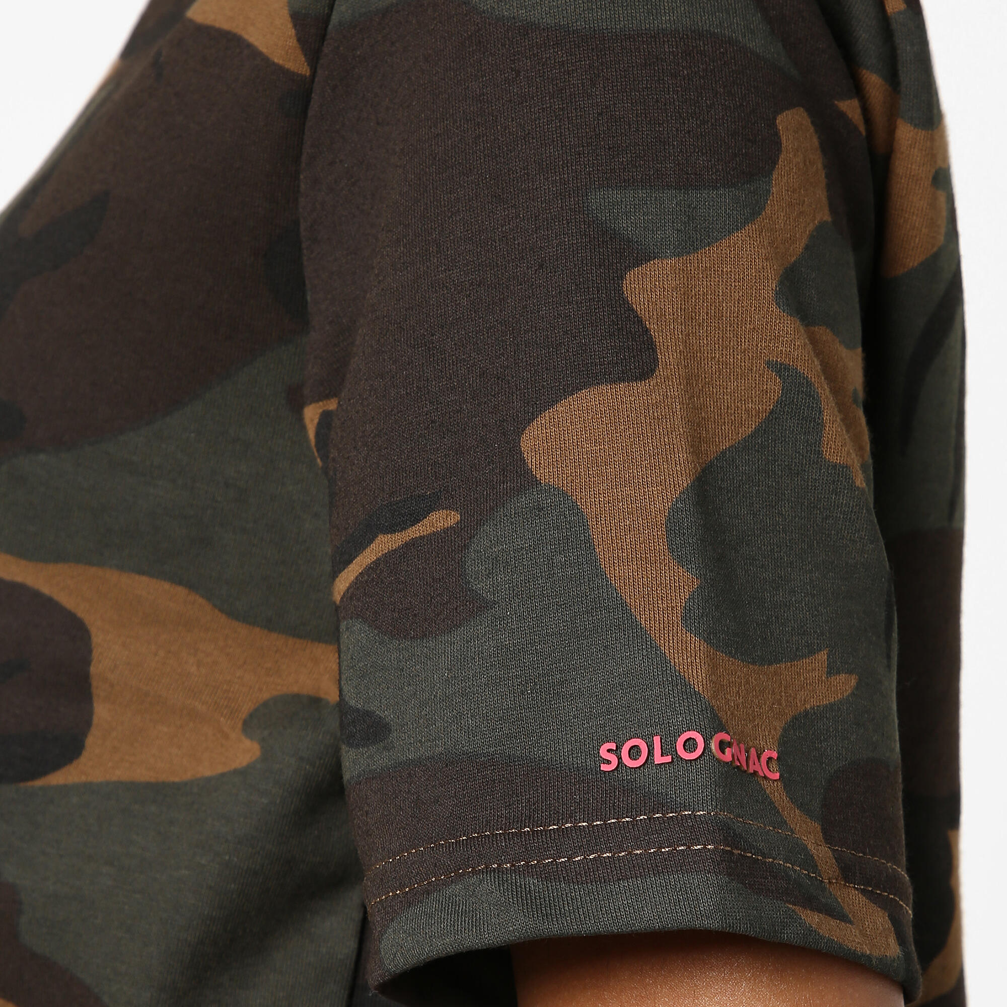 Women's T-Shirt SG-100 Camo Black - UK10 / EU M By SOLOGNAC | Decathlon