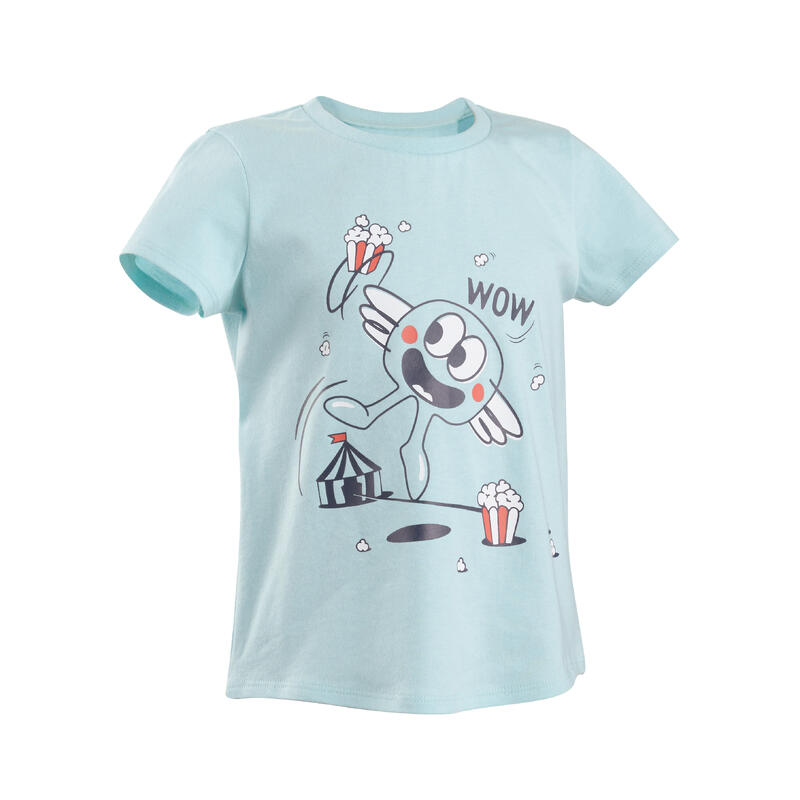 T-shirt bambino ginnastica regular fit cotone turchese da 1 a 5/6 anni