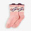 Detské protišmykové ponožky 600 ružové s potlačou 