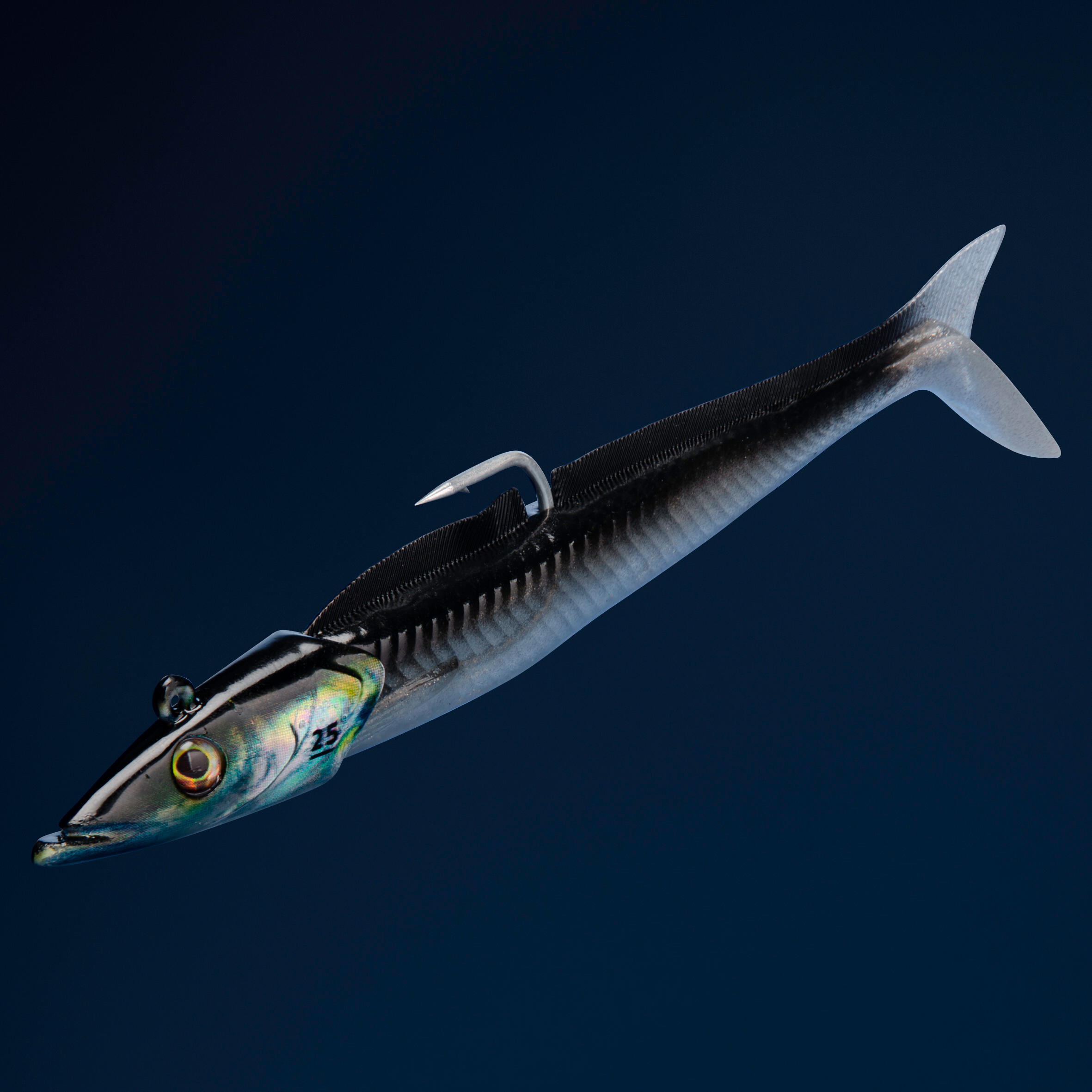 Sand Eel Shad Soft Lure 25 g - Eelo Combo 150 Black/White - CAPERLAN