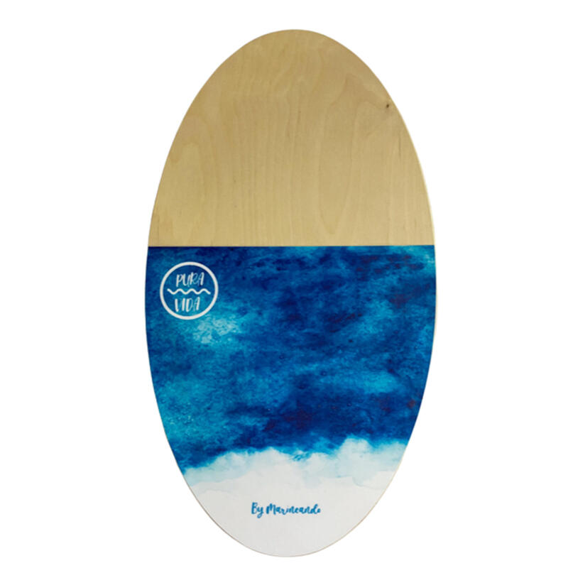 Tabla equilibrio Surf 80cm x 44 cm madera/azul