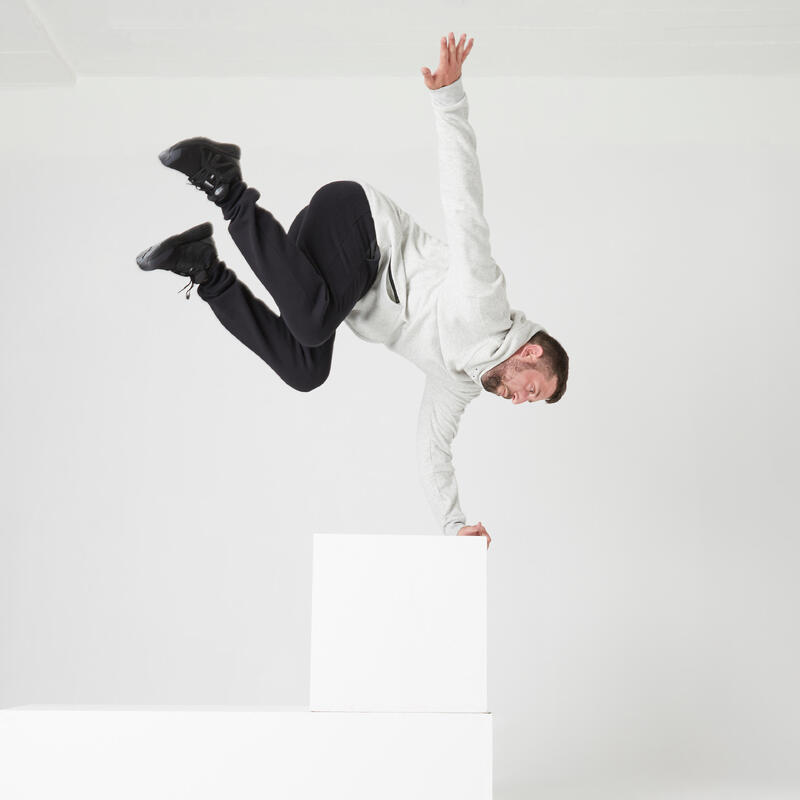 Sweat à capuche sport et Parkour homme gris clair