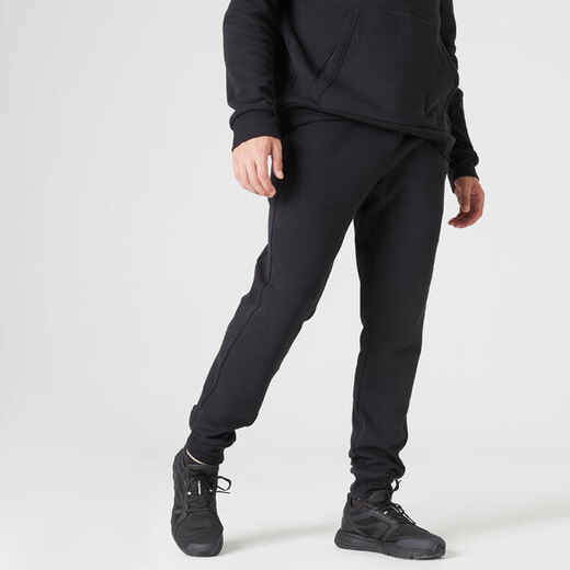 
      Men's Sports and Parkour Slim-Fit Jogging Bottoms - Black
  