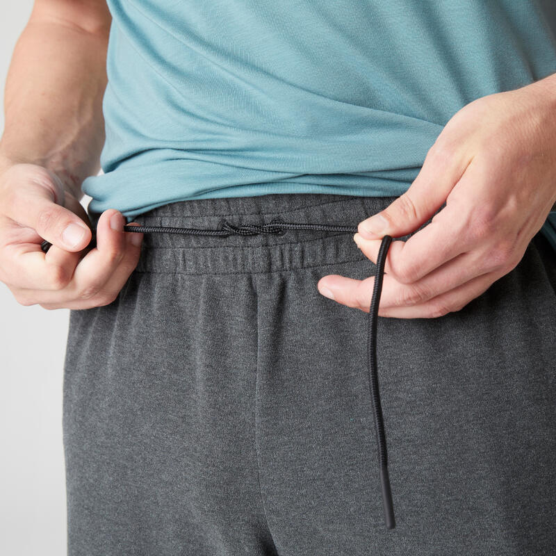 Short fitness pantalón corto Hombre Domyos gris jaspeado | Decathlon