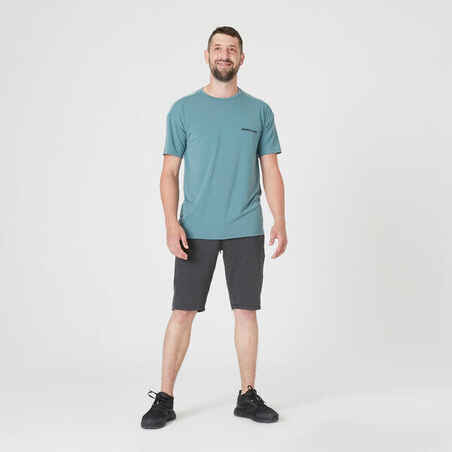 Men's Parkour T-Shirt. Breathable, Loose, Durable. Green/Print