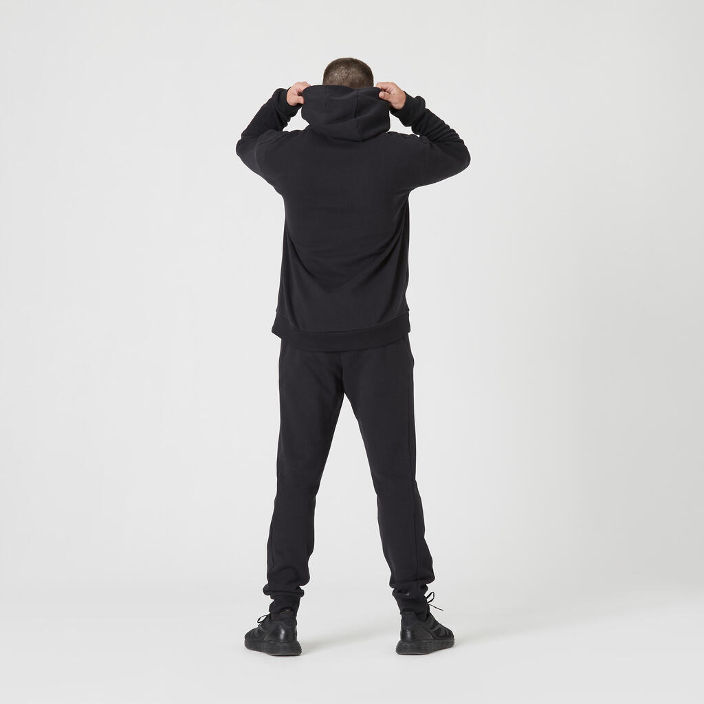 Men's Sports and Parkour Slim-Fit Jogging Bottoms - Black