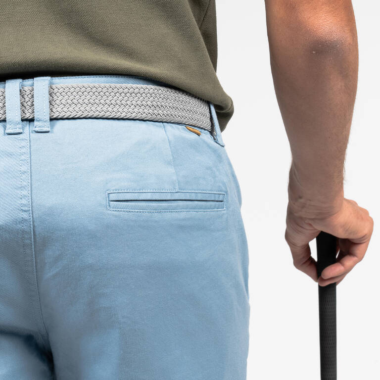 Men's golf chino shorts - MW500 denim blue
