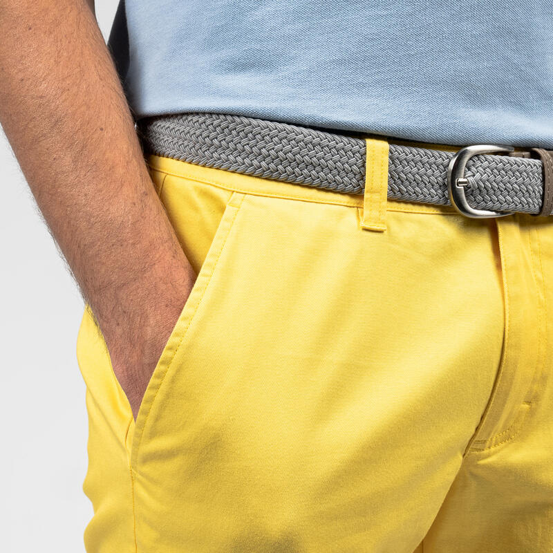 Calções chino de golf Homem - MW500 amarelo