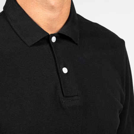 Ανδρική κοντομάνικη μπλούζα πόλο για γκολφ - MW500 μαύρο
