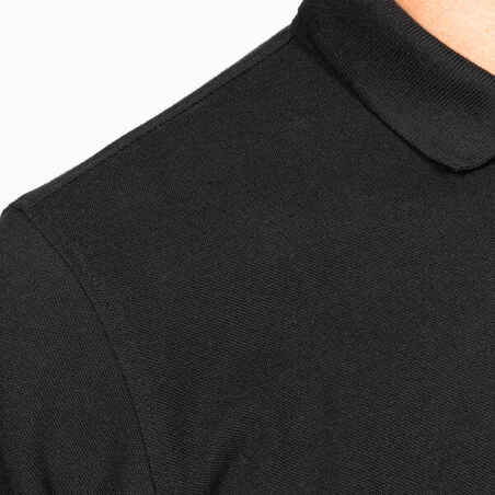 Ανδρική κοντομάνικη μπλούζα πόλο για γκολφ - MW500 μαύρο