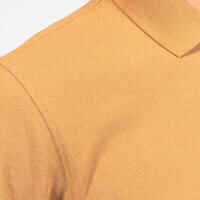 Men’s golf cotton short-sleeved polo shirt - MW500 Hazelnut