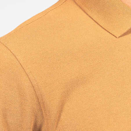 Men's short-sleeved golf polo shirt - MW500 hazelnut