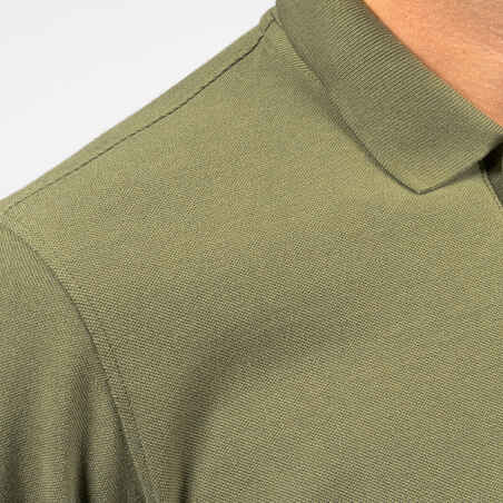 Men's golf short-sleeved polo shirt MW500 khaki