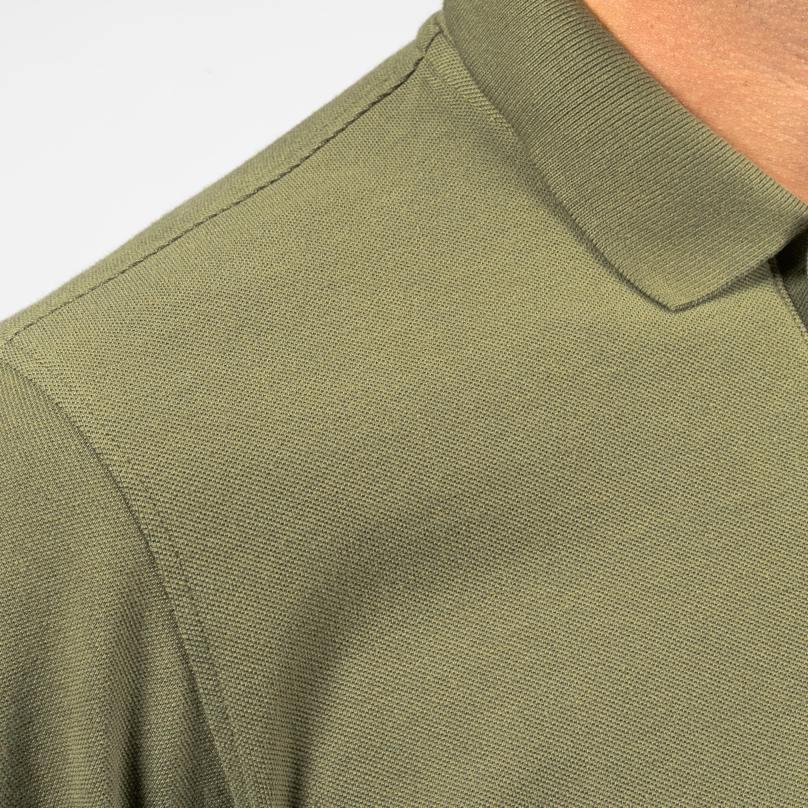 Men's short-sleeved golf polo shirt - MW500 khaki 5/5