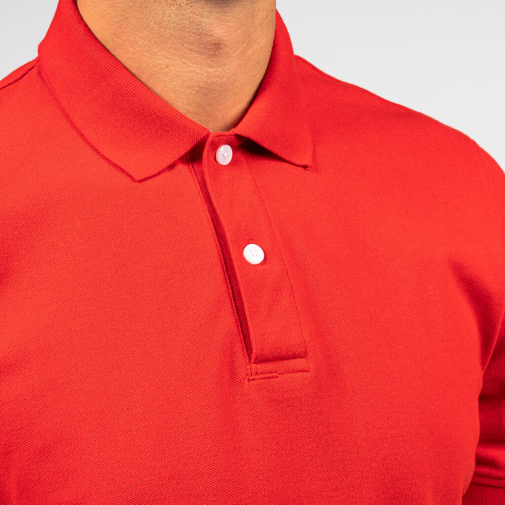 Men's golf short-sleeved polo shirt MW500 red